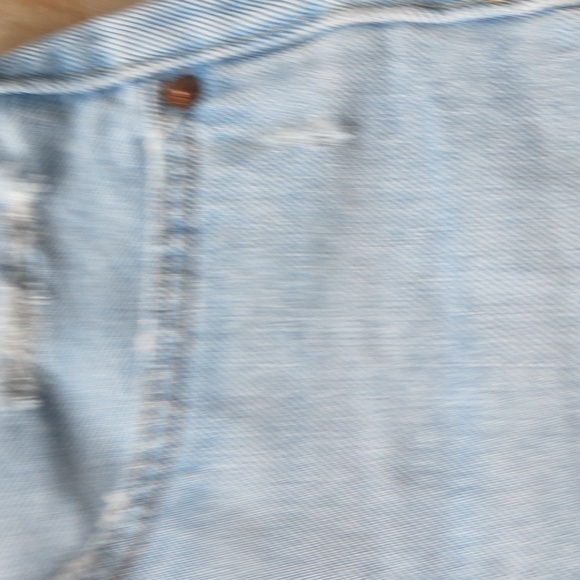 Levi's 501 Light Wash Distressed Denim Shorts W31 - Picture 6 of 13